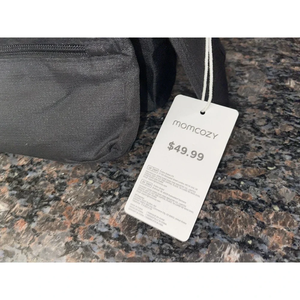 Momcozy Universal Stroller Organizer With Insulated Cup Holder Phone Bag Black